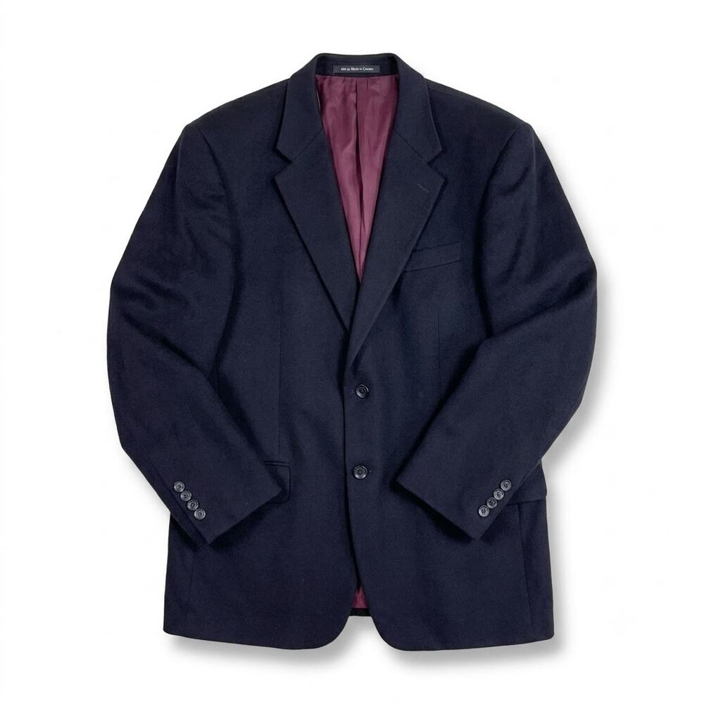 S Cohen Prestige Montreal Pure Cashmere Earl Sport Coat Black Mens 44L 44T